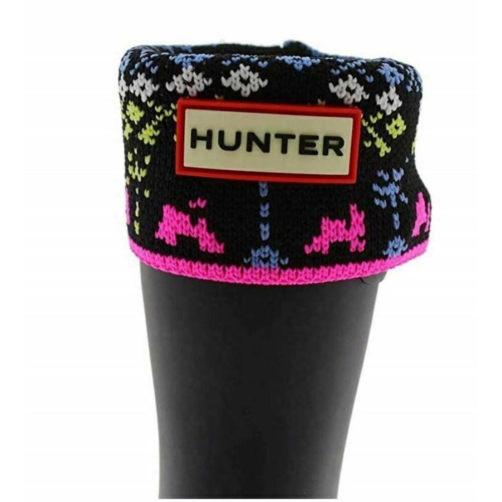 Hunter Kids Girls Boot Sock Arcade OZONE/SOLAR Size XL (4-6)